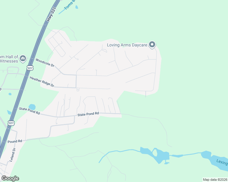 map of restaurants, bars, coffee shops, grocery stores, and more near 260 Heather Ridge Drive in Gaston