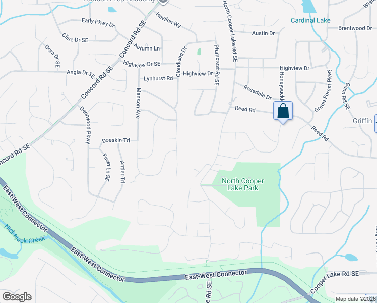 map of restaurants, bars, coffee shops, grocery stores, and more near 459 Willowbrook Dr SE in Smyrna
