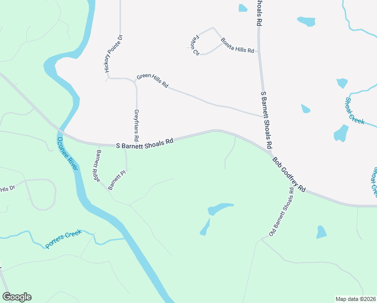 map of restaurants, bars, coffee shops, grocery stores, and more near 3950 Barnett Shoals Road in Athens