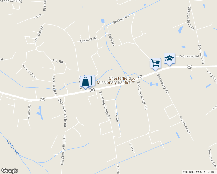 map of restaurants, bars, coffee shops, grocery stores, and more near 8496 South Carolina 90 in Longs