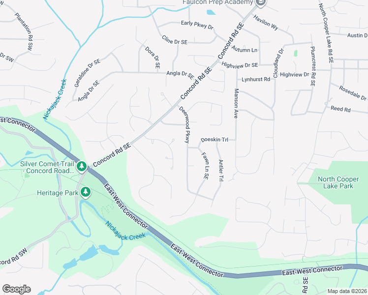 map of restaurants, bars, coffee shops, grocery stores, and more near 4090 Deerwood Parkway in Smyrna