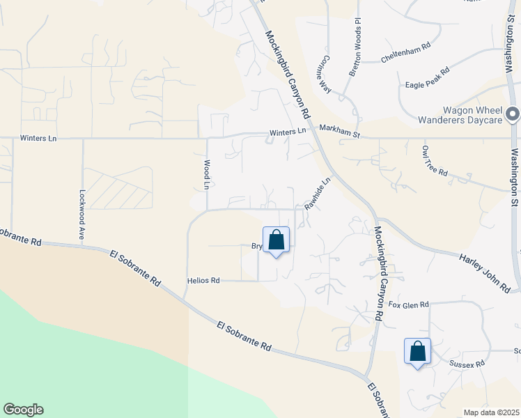 map of restaurants, bars, coffee shops, grocery stores, and more near Rawhide Lane in Riverside County