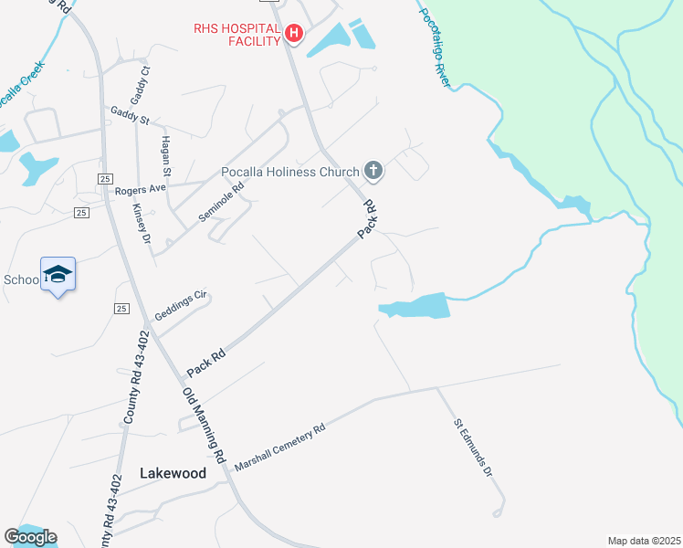 map of restaurants, bars, coffee shops, grocery stores, and more near 313 Pack Road in Sumter