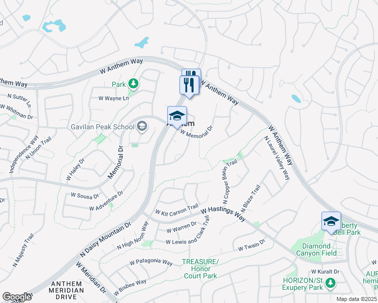 map of restaurants, bars, coffee shops, grocery stores, and more near 40812 North Citrus Canyon Trail in New River