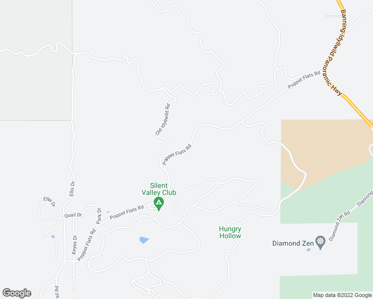 map of restaurants, bars, coffee shops, grocery stores, and more near Poppet Flats Road in Riverside County