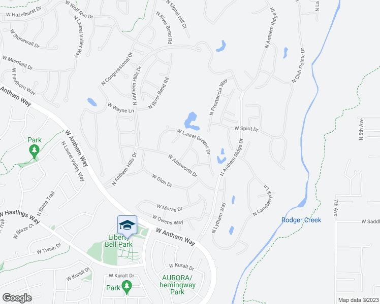 map of restaurants, bars, coffee shops, grocery stores, and more near 40712 North La Cantera Drive in New River