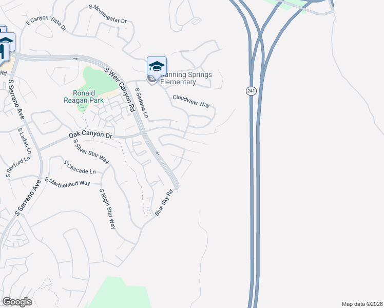 map of restaurants, bars, coffee shops, grocery stores, and more near 8830 East Wiley Way in Anaheim