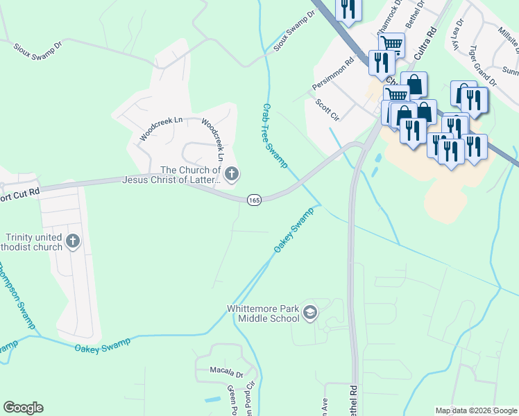 map of restaurants, bars, coffee shops, grocery stores, and more near 437 Dunn Short Cut Road in Conway