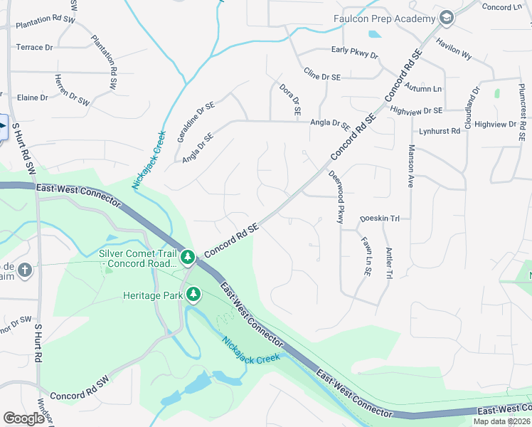 map of restaurants, bars, coffee shops, grocery stores, and more near 4016 Union Walk Circle Southeast in Smyrna