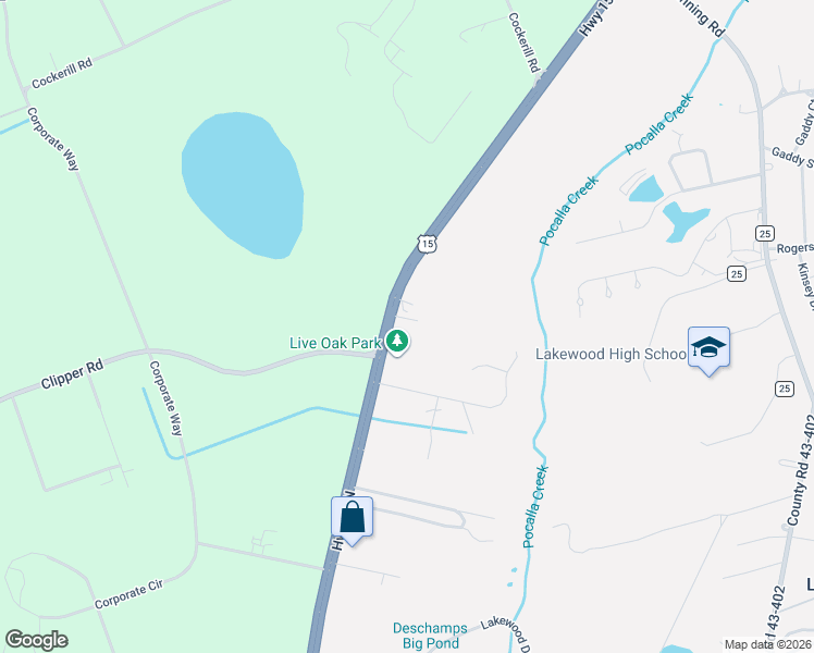 map of restaurants, bars, coffee shops, grocery stores, and more near 2335 U.S. 15 in Sumter