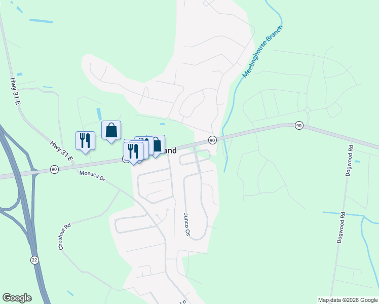 map of restaurants, bars, coffee shops, grocery stores, and more near 704 Hobonny Loop in Longs