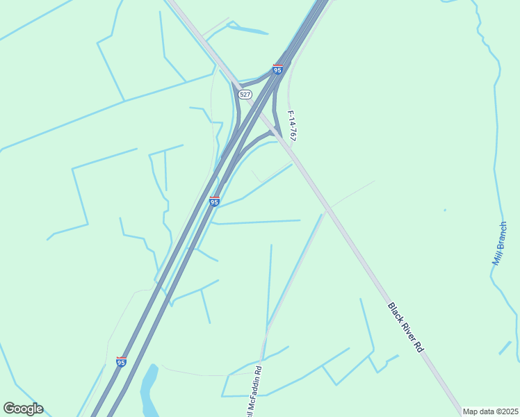 map of restaurants, bars, coffee shops, grocery stores, and more near Interstate 95 in Gable