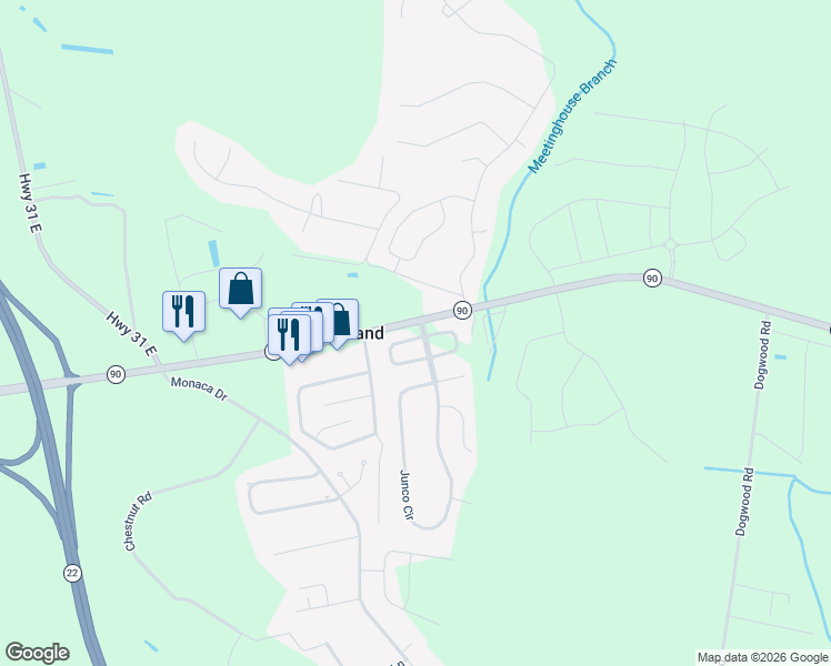 map of restaurants, bars, coffee shops, grocery stores, and more near 704 Hobonny Loop in Longs
