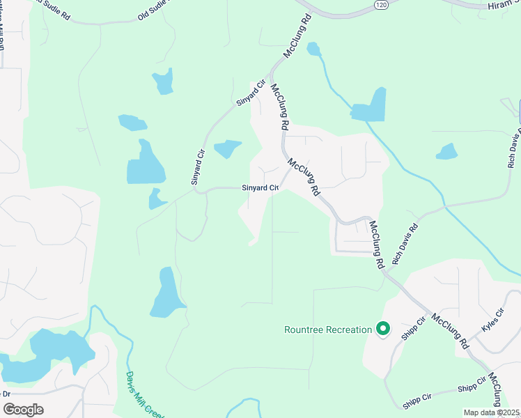 map of restaurants, bars, coffee shops, grocery stores, and more near 96 Lynn Drive in Hiram