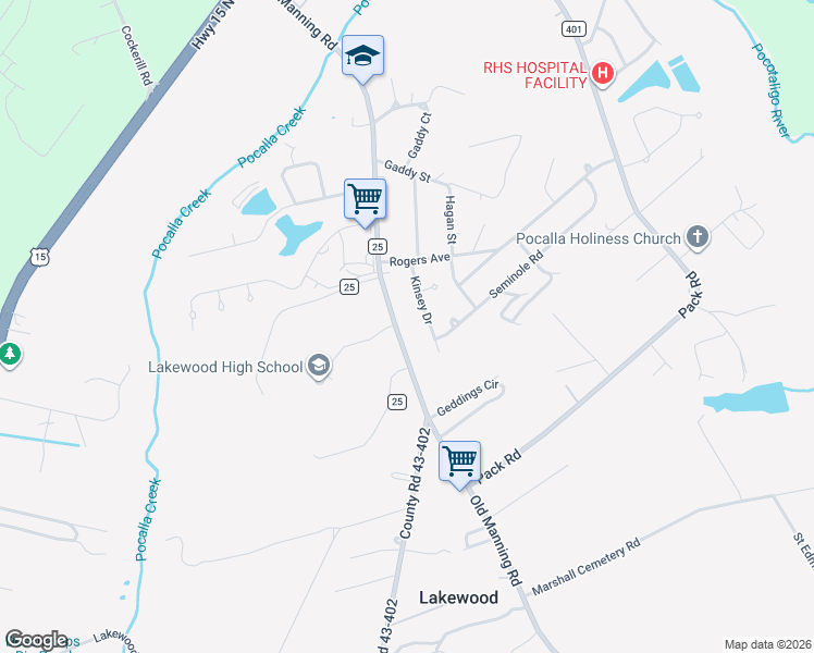 map of restaurants, bars, coffee shops, grocery stores, and more near 347 Old Manning Road in Sumter