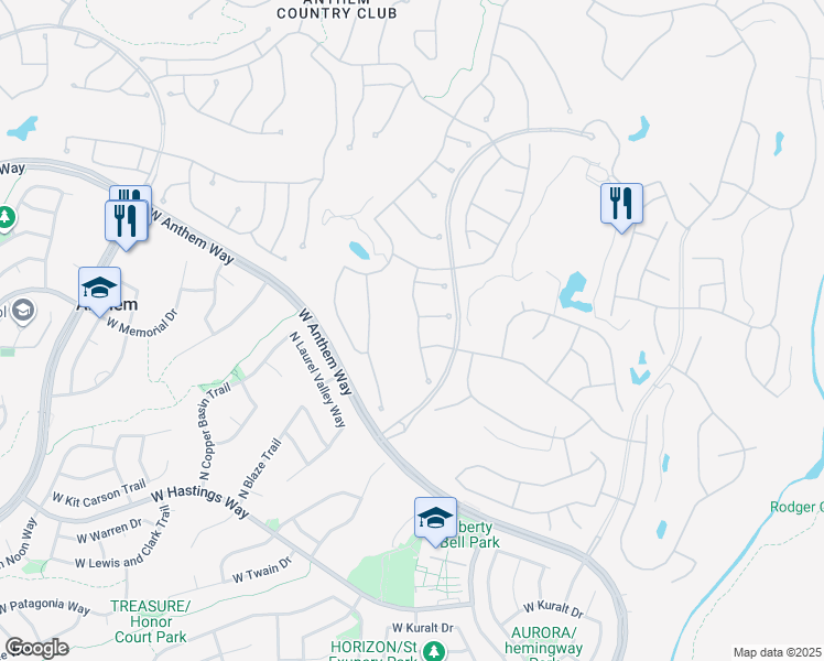 map of restaurants, bars, coffee shops, grocery stores, and more near 40828 North Noble Hawk Way in New River