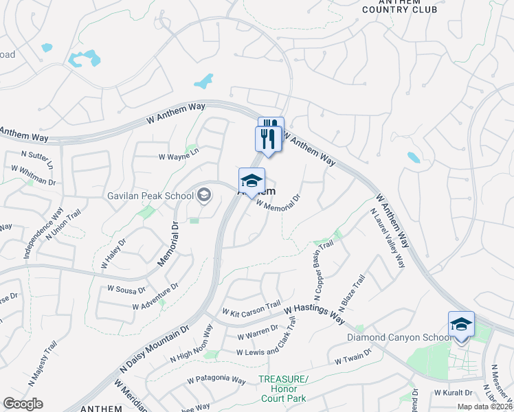 map of restaurants, bars, coffee shops, grocery stores, and more near 41001 North Trailhead Way in New River