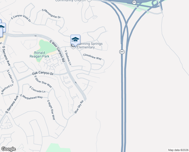 map of restaurants, bars, coffee shops, grocery stores, and more near 8851 East Heatherwood Road in Anaheim