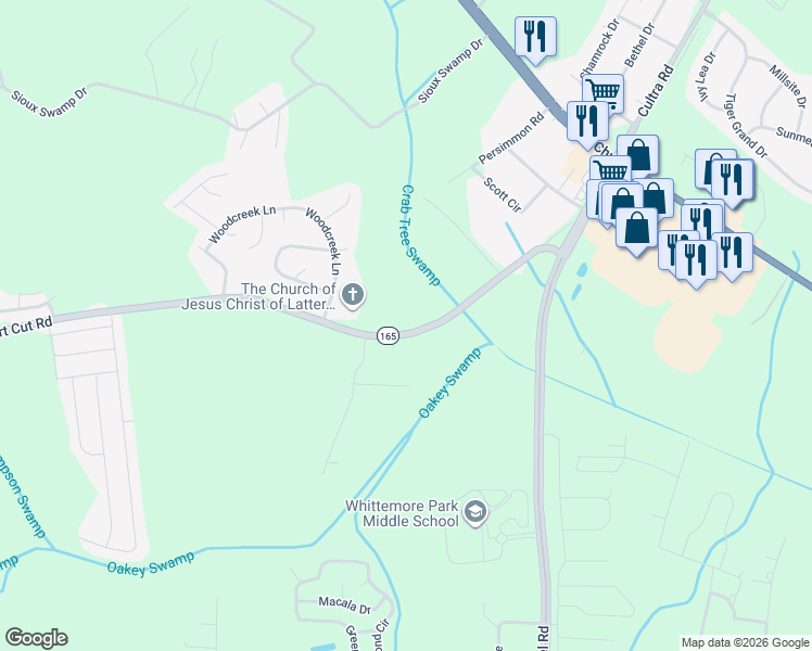 map of restaurants, bars, coffee shops, grocery stores, and more near 440 Dunn Short Cut Road in Conway