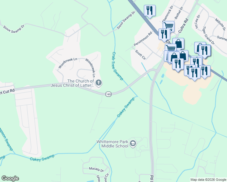 map of restaurants, bars, coffee shops, grocery stores, and more near 440 Dunn Short Cut Road in Conway