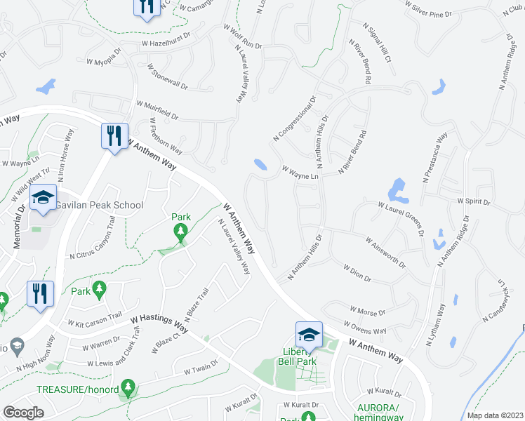map of restaurants, bars, coffee shops, grocery stores, and more near 40904 North Harbour Town Way in Phoenix