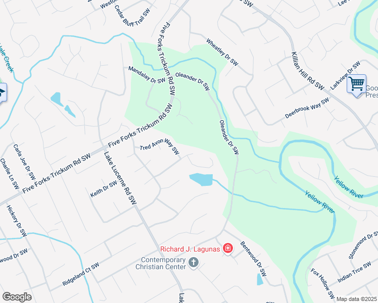 map of restaurants, bars, coffee shops, grocery stores, and more near 4327 Saint Michaels Drive in Lilburn