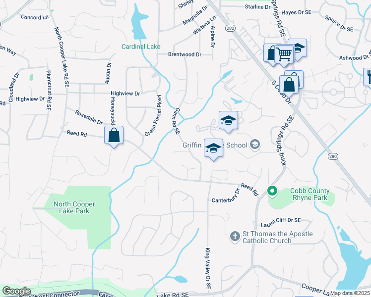 map of restaurants, bars, coffee shops, grocery stores, and more near 944 Hidden Falls Lane in Smyrna