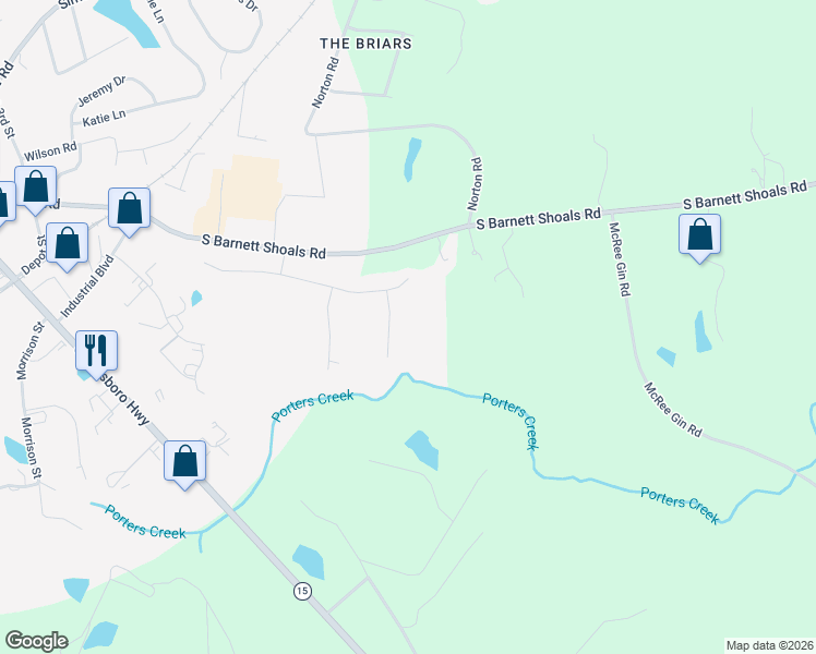 map of restaurants, bars, coffee shops, grocery stores, and more near 1021 Stone Shoals Lane in Watkinsville