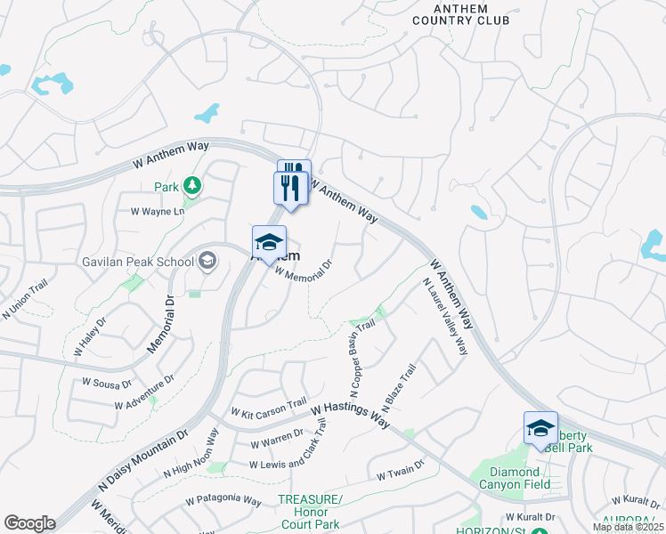map of restaurants, bars, coffee shops, grocery stores, and more near 2435 West Memorial Drive in New River