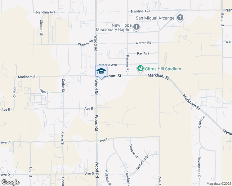 map of restaurants, bars, coffee shops, grocery stores, and more near 18150 Wood Road in Perris