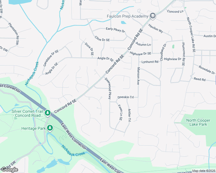 map of restaurants, bars, coffee shops, grocery stores, and more near 4030 Deerwood Parkway in Smyrna