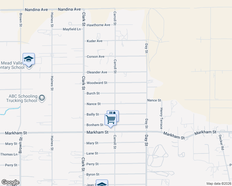 map of restaurants, bars, coffee shops, grocery stores, and more near 21762 Burch Street in Perris