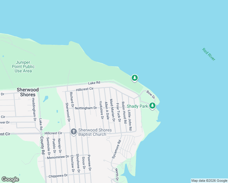 map of restaurants, bars, coffee shops, grocery stores, and more near 331 Friar Tuck Drive in Gordonville