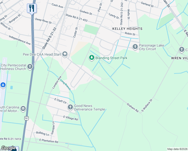 map of restaurants, bars, coffee shops, grocery stores, and more near 436 Graham Rd in Lake City