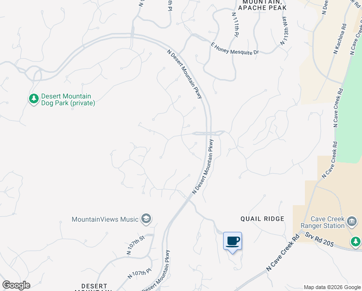 map of restaurants, bars, coffee shops, grocery stores, and more near 40934 North 109th Place in Scottsdale