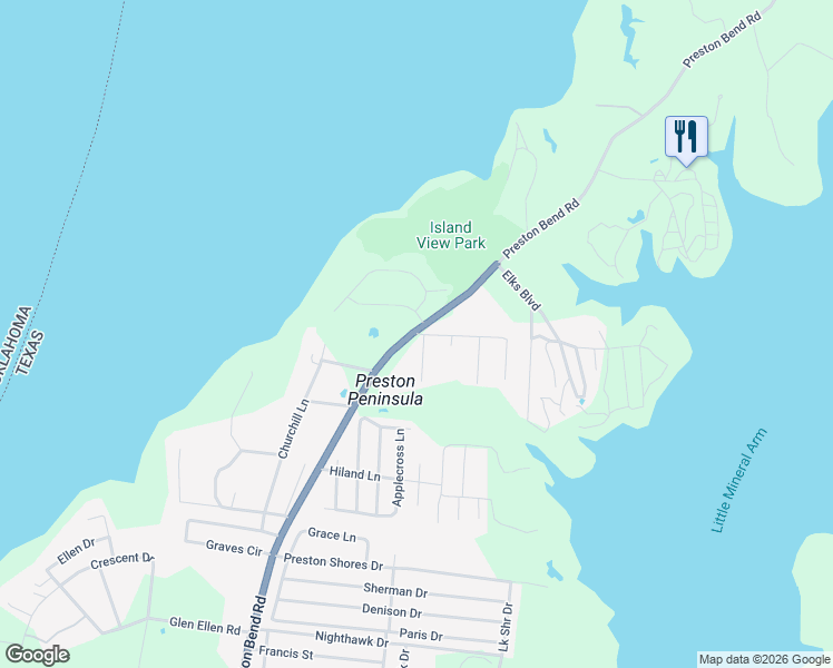 map of restaurants, bars, coffee shops, grocery stores, and more near in Grayson County