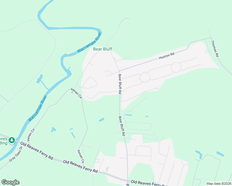 map of restaurants, bars, coffee shops, grocery stores, and more near 101 Barons Bluff Drive in Conway