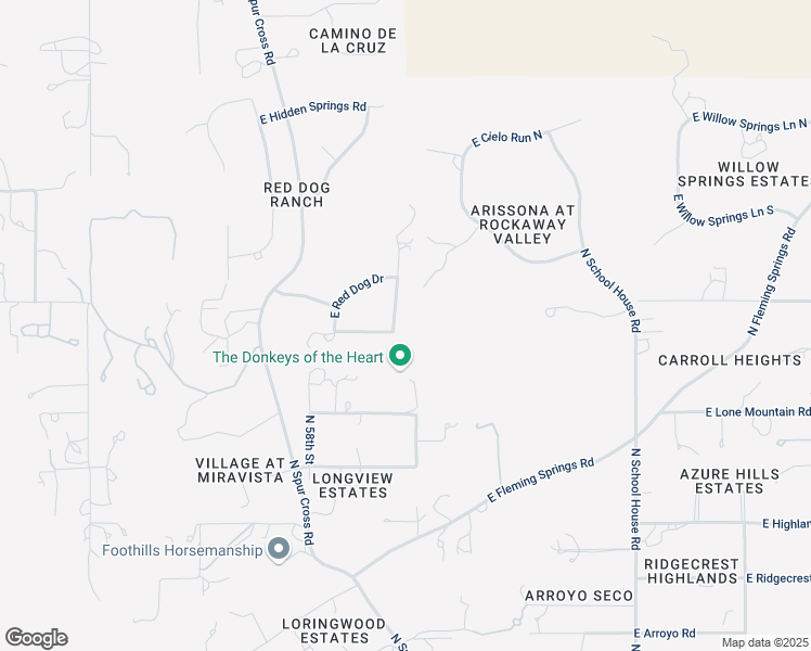 map of restaurants, bars, coffee shops, grocery stores, and more near 40555 North Canyon Ridge Trail in Cave Creek