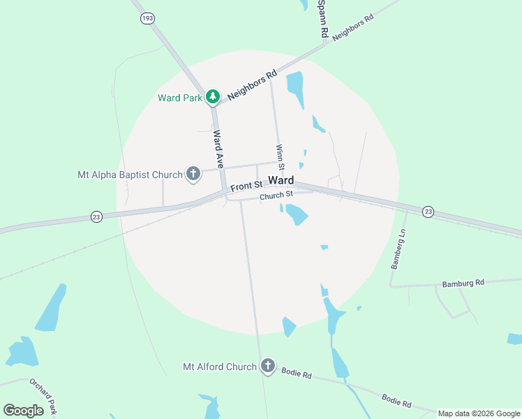 map of restaurants, bars, coffee shops, grocery stores, and more near 118 Church Street in Ward