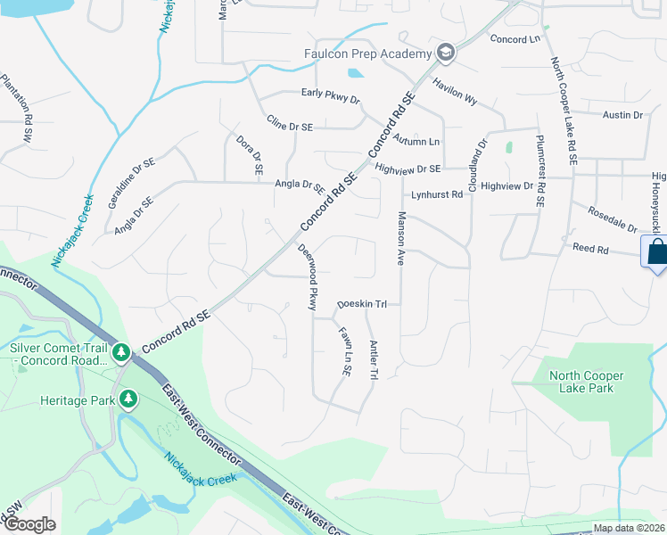 map of restaurants, bars, coffee shops, grocery stores, and more near 221 Deerwood Circle in Smyrna