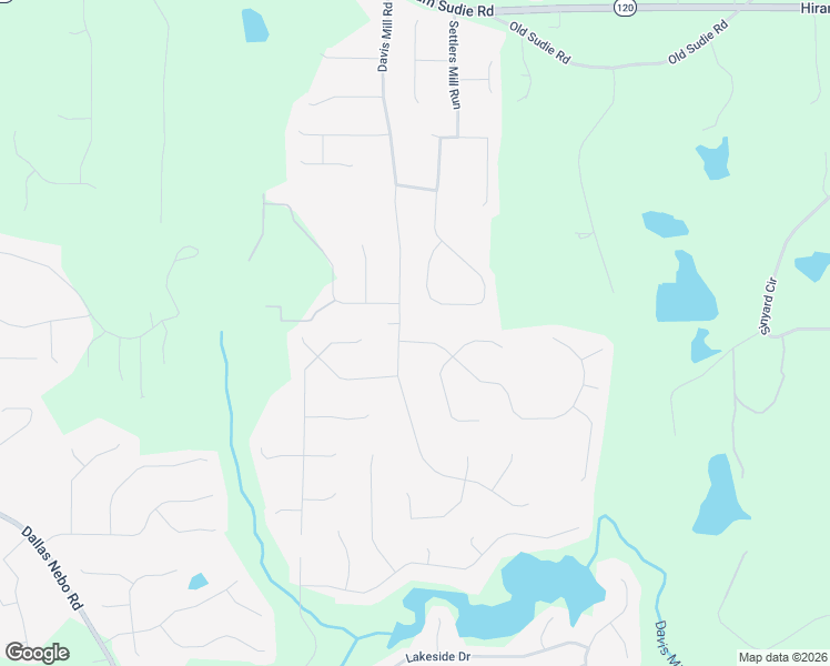 map of restaurants, bars, coffee shops, grocery stores, and more near 33 Davis Mill Drive in Dallas