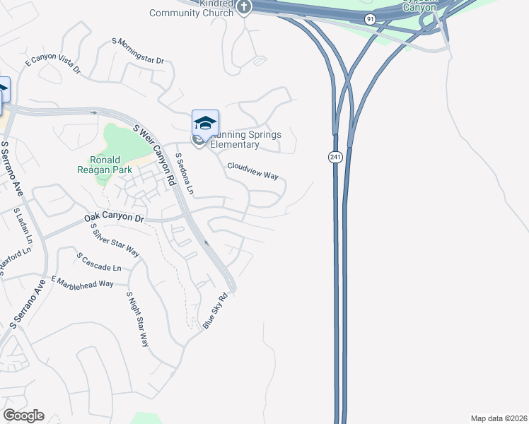 map of restaurants, bars, coffee shops, grocery stores, and more near 8828 East Crestview Lane in Anaheim