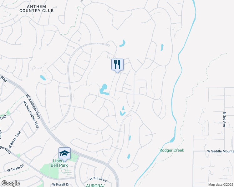 map of restaurants, bars, coffee shops, grocery stores, and more near 40833 North Prestancia Court in New River