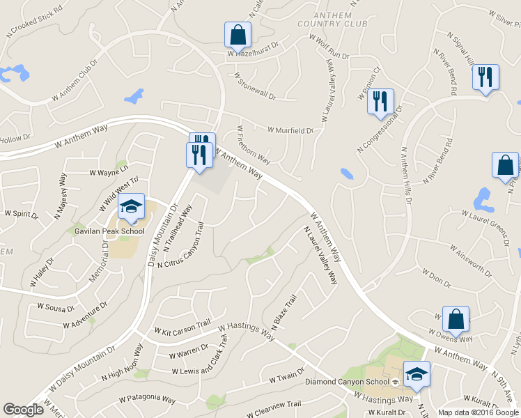 map of restaurants, bars, coffee shops, grocery stores, and more near 40943 North Maidstone Way in New River