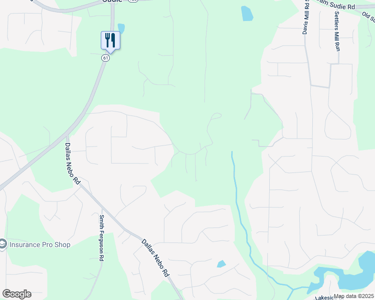 map of restaurants, bars, coffee shops, grocery stores, and more near 551 Campground School Road in Dallas