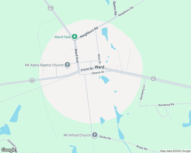 map of restaurants, bars, coffee shops, grocery stores, and more near 118 Church Street in Ward