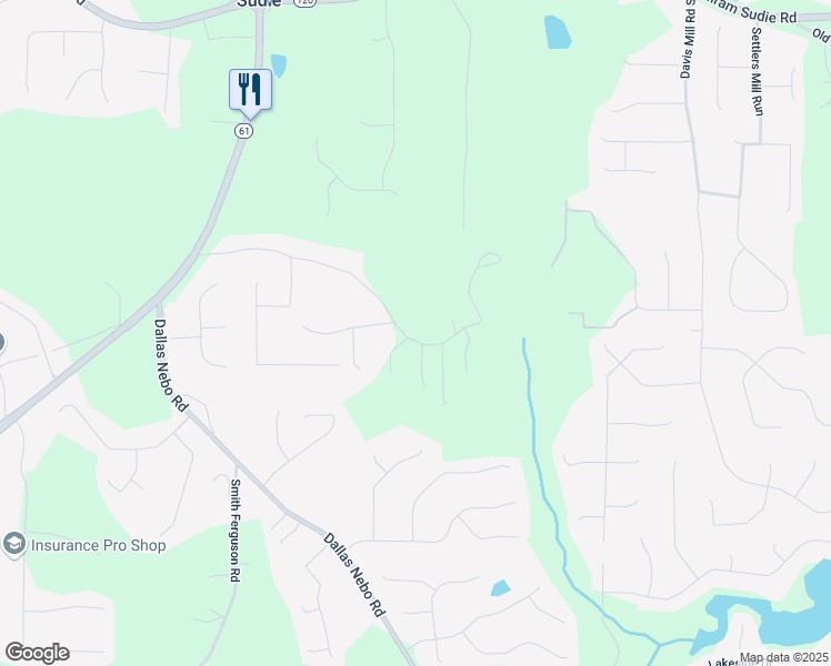 map of restaurants, bars, coffee shops, grocery stores, and more near 551 Campground School Road in Dallas