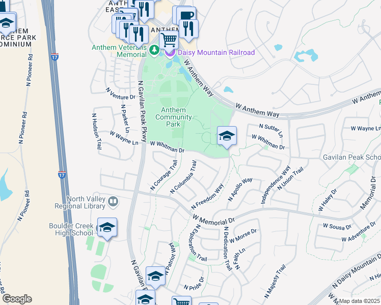 map of restaurants, bars, coffee shops, grocery stores, and more near 3514 West Memorial Drive in Phoenix