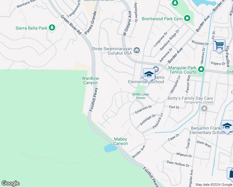 map of restaurants, bars, coffee shops, grocery stores, and more near 1780 Moccasin Trail Circle in Corona