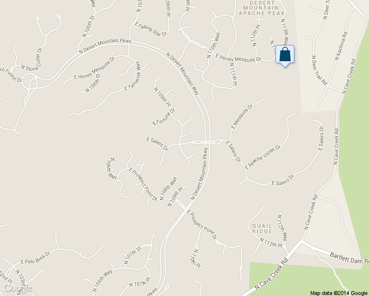 map of restaurants, bars, coffee shops, grocery stores, and more near 40934 North 109th Place in Scottsdale